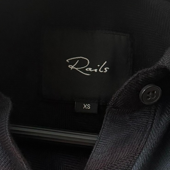 Rails Hunter Button Up in Ivory Smoke Dip Dye - Picture 8 of 10